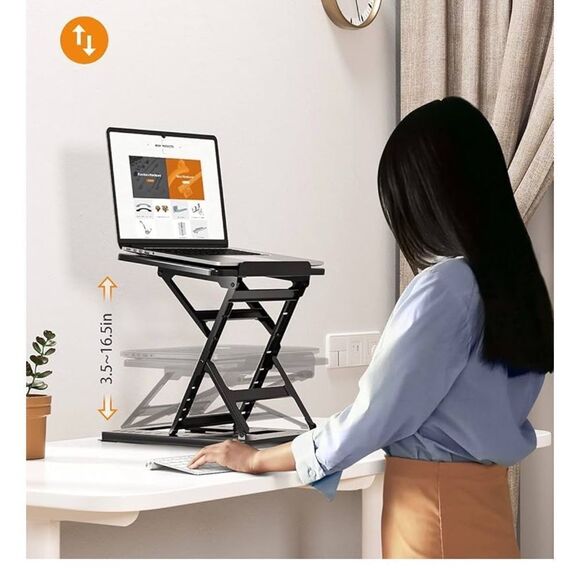 Adjustable Laptop Stand for Desk, Portable Computer Stand Fits 15.6 Inch Laptop. - Picture 2 of 5